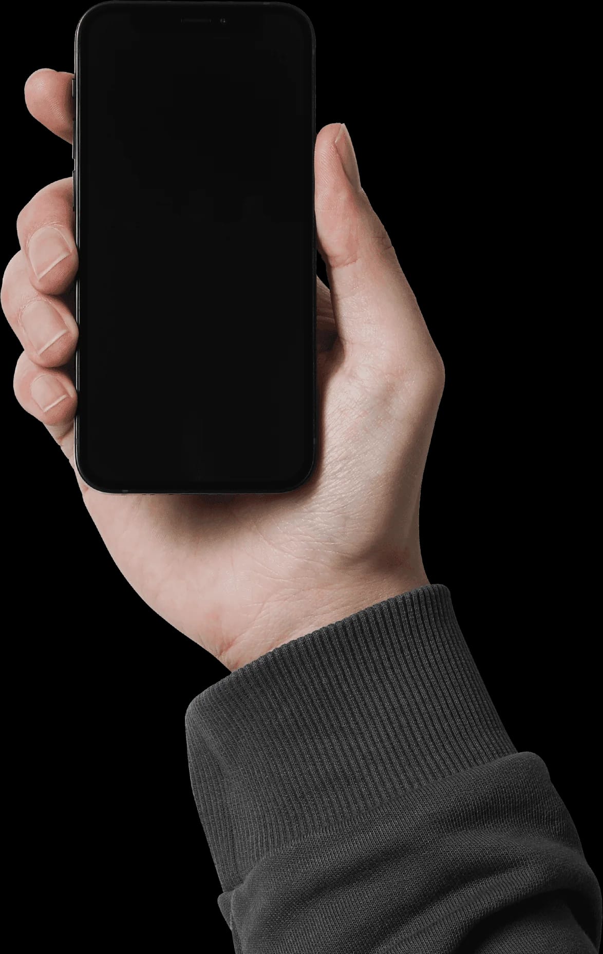 Main avec téléphone