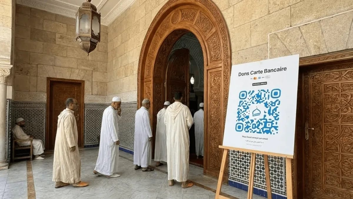 QR code Donoor utilisé dans une mosquée pour collecter des dons