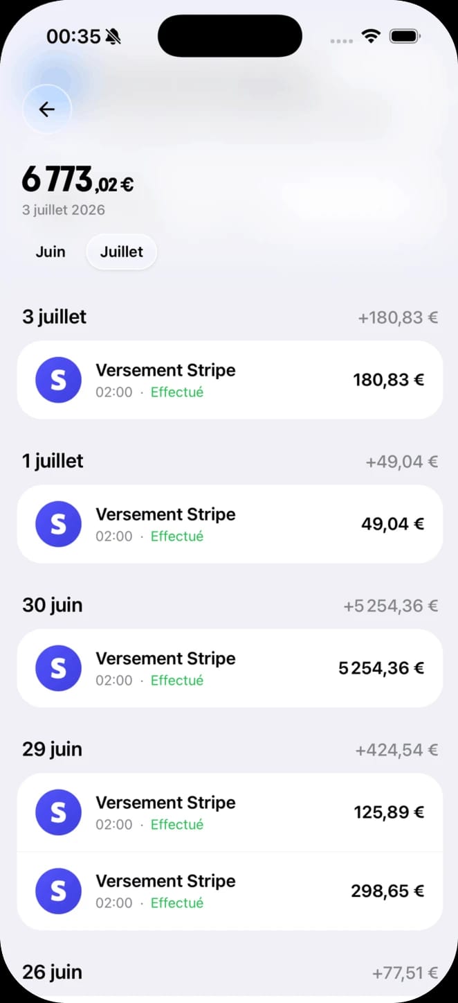 Versements Stripe directs sur le compte de l'association