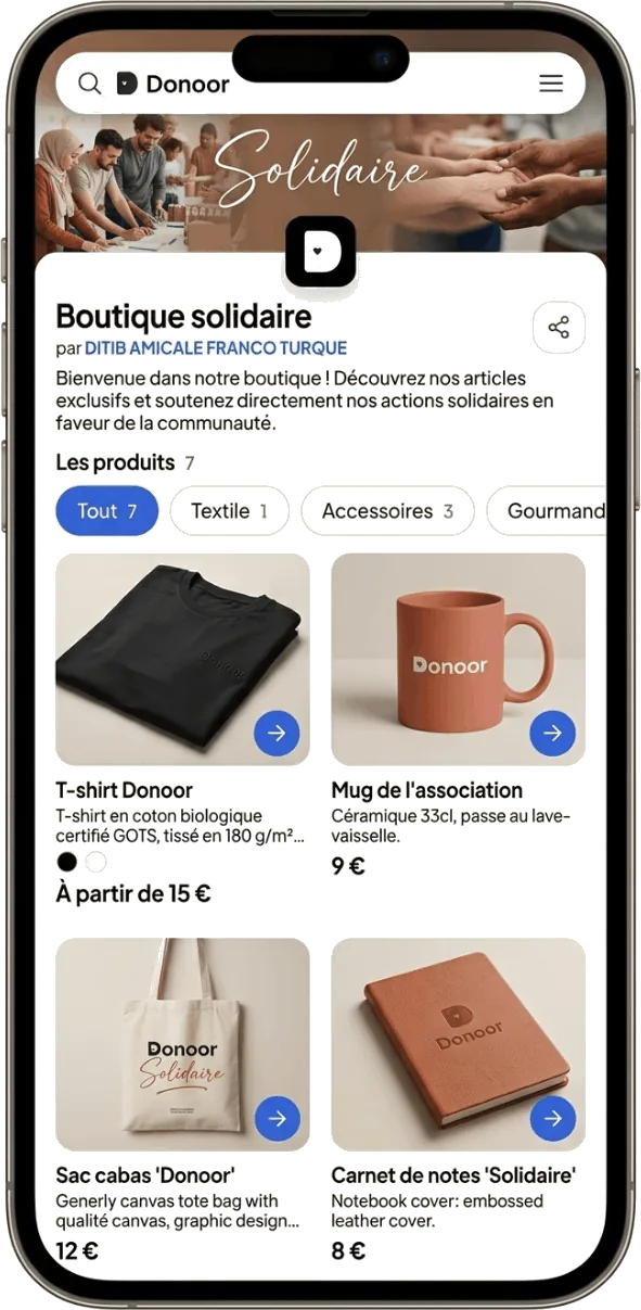 Gestion du stock par déclinaison (taille, couleur) d'un produit de la boutique Donoor